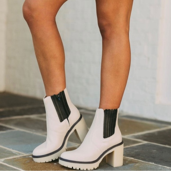 These Three Boutique Shoes - These Three Boutique - Anastasia Booties Beige/Black